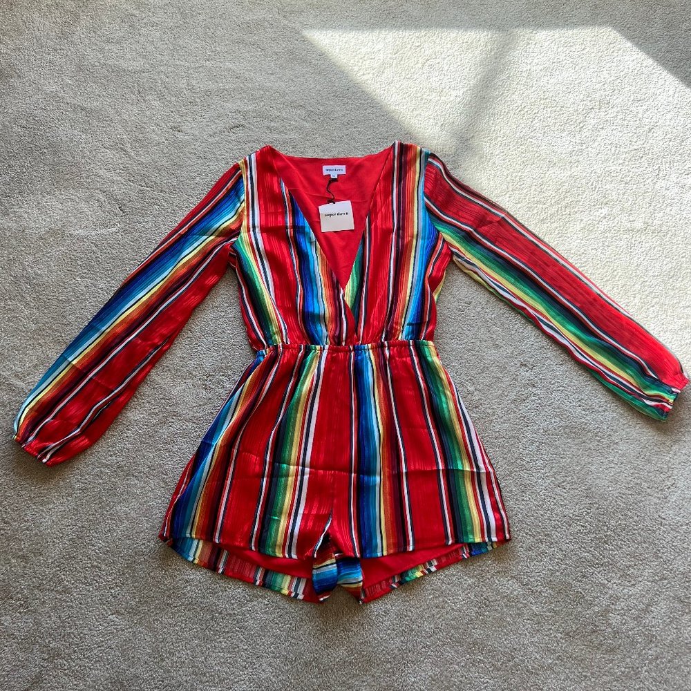 Superdown Multicolor Romper - Size Medium